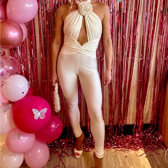 Ronny Kobo Abreen Catsuit in Pearl - Size Small - Picture 4 of 4